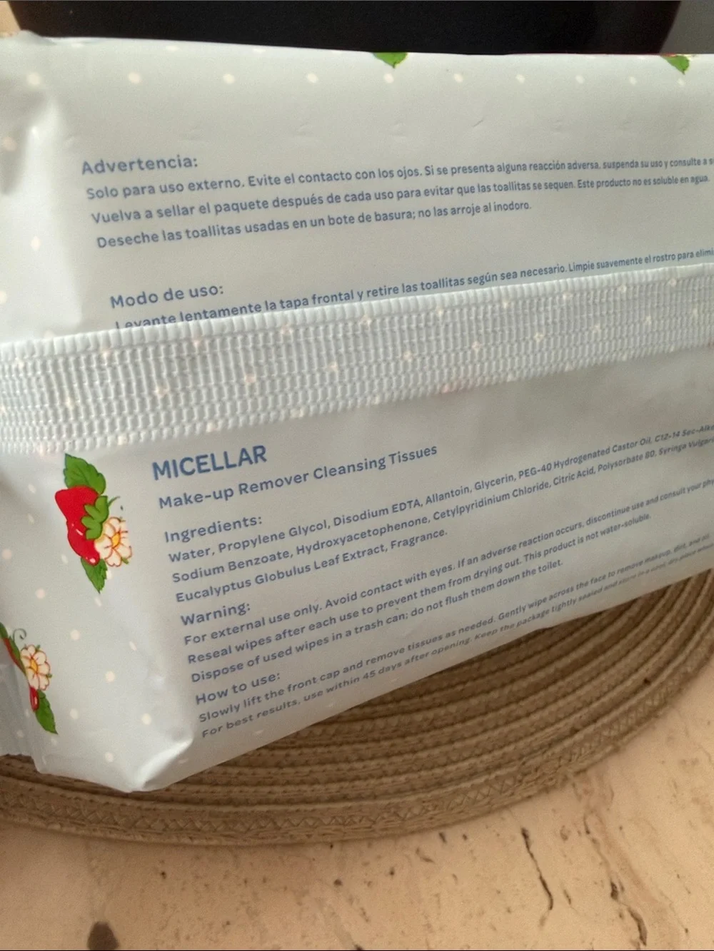 Strawberry Shortcake x Celavi MakeUp Remover Cleansing Tissues - Micellar 2 pack